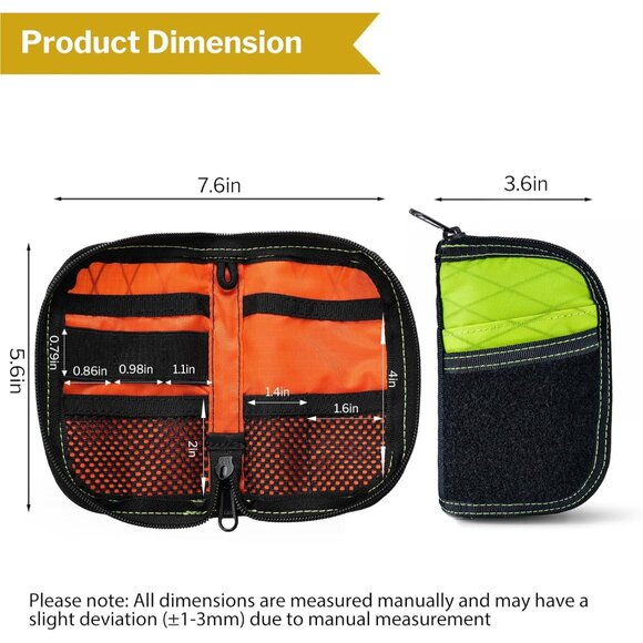 VE10 EDC Pouch Small Pocket Tool Pouch with 10 Compartments, Men's Pocket Organi - Picture 5 of 10